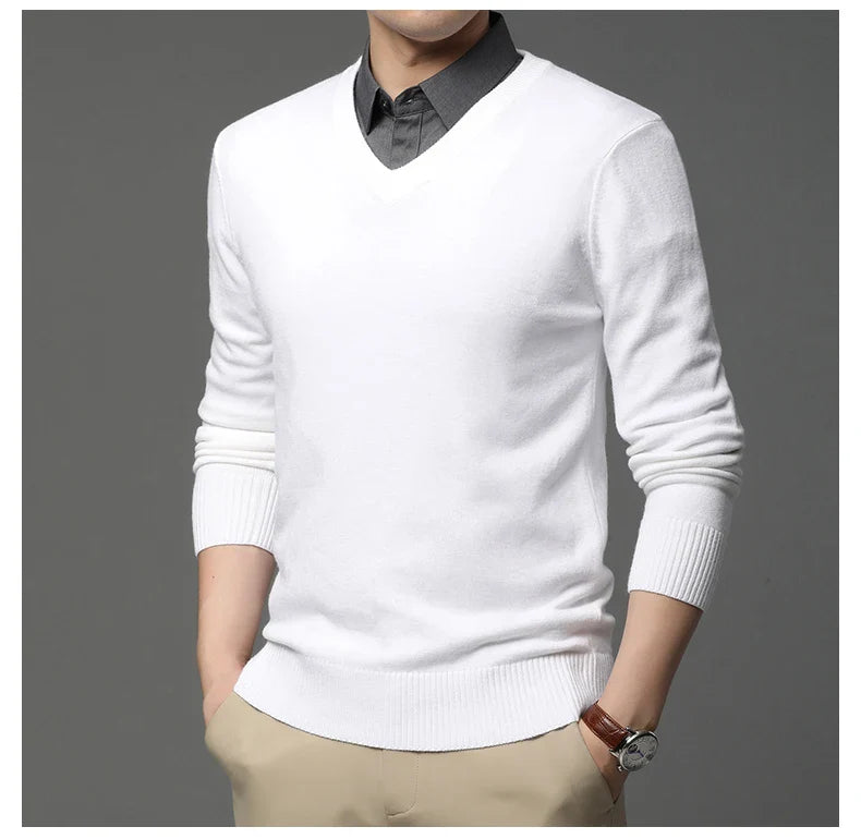 Hudson Long Sleeve V Neck Sweater