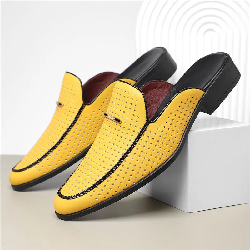 Hartley Men's Genuine Leather Mules