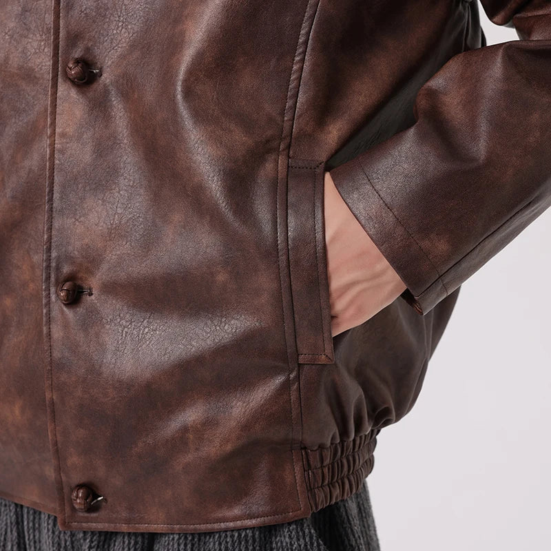 Wellington Vintage Washed Leather Jacket