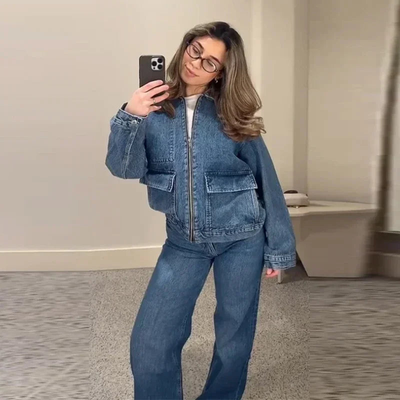 Oakley Women's  Denim Zipper Jacket