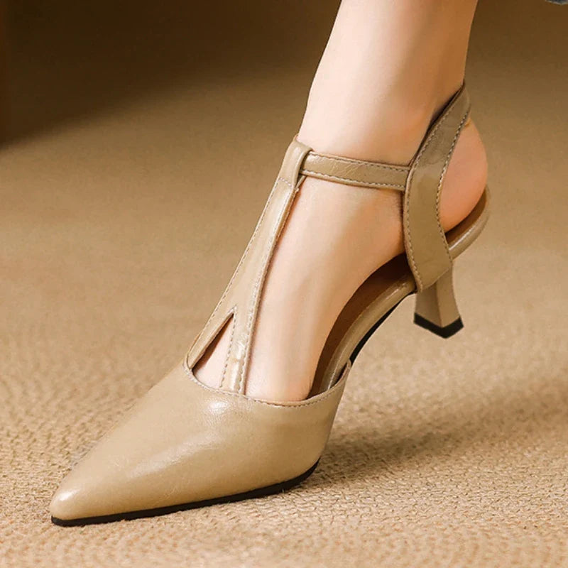 Solene Leather Buckle Sandals