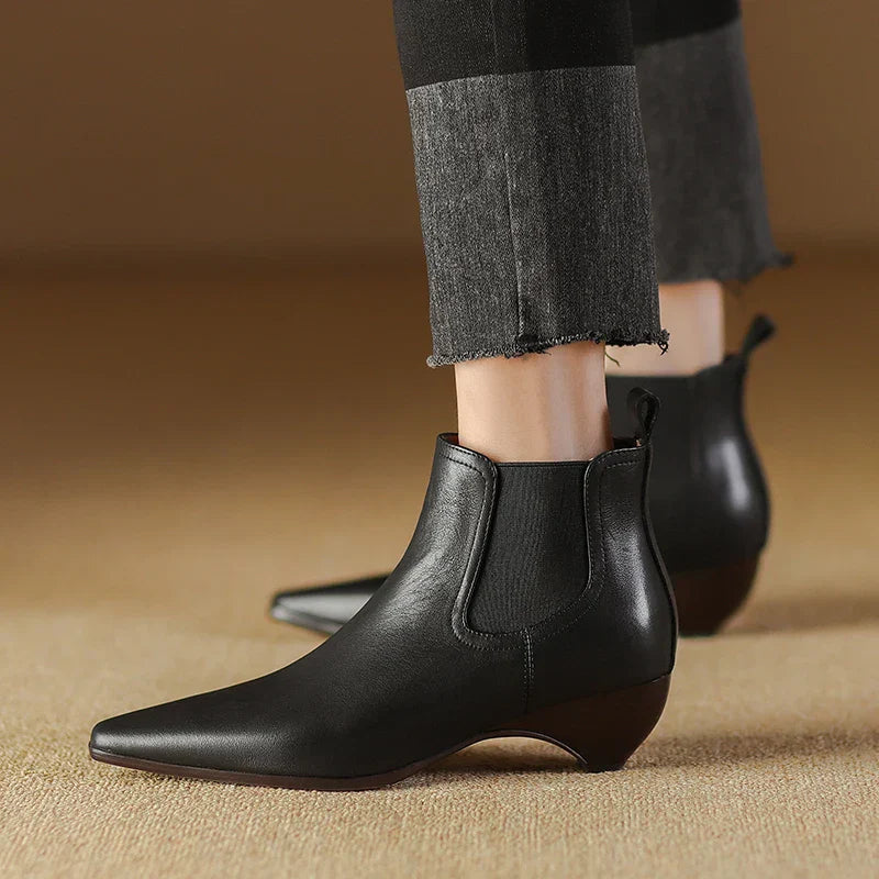 Liorane Women Genuine Leather Ankle Boots