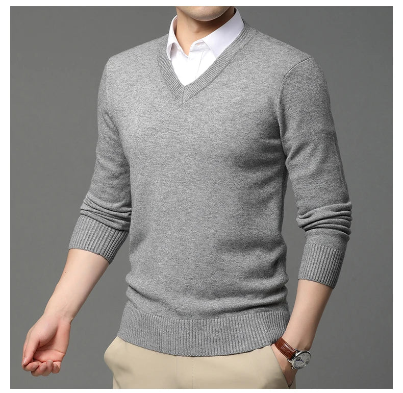 Hudson Long Sleeve V Neck Sweater