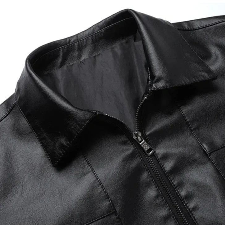 Leo Men's Classic Leather Jacket