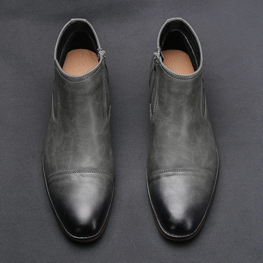 Men's Henderson Zipper Leather Boots