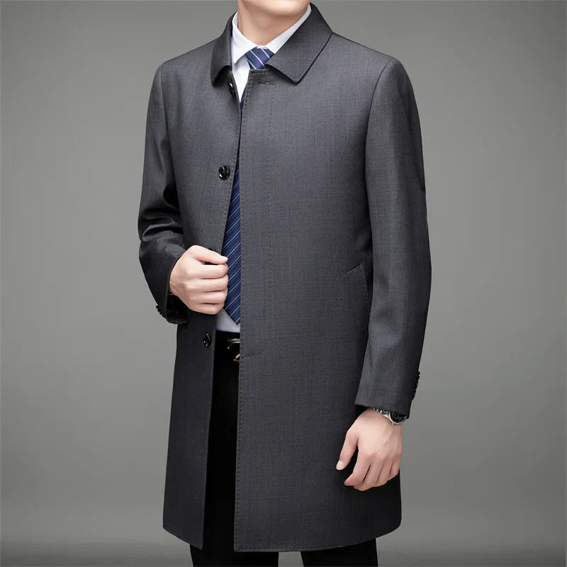 Typhoon Men's Long Classic Trench Coat