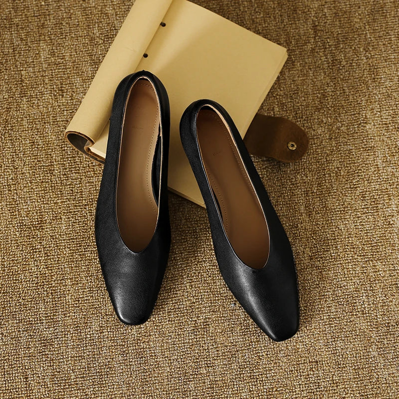 Women's Genuine Leather Work Pumps