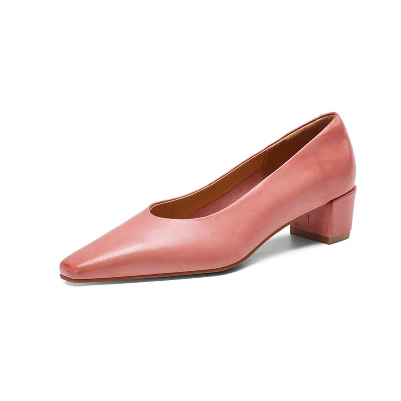 Women's Genuine Leather Work Pumps