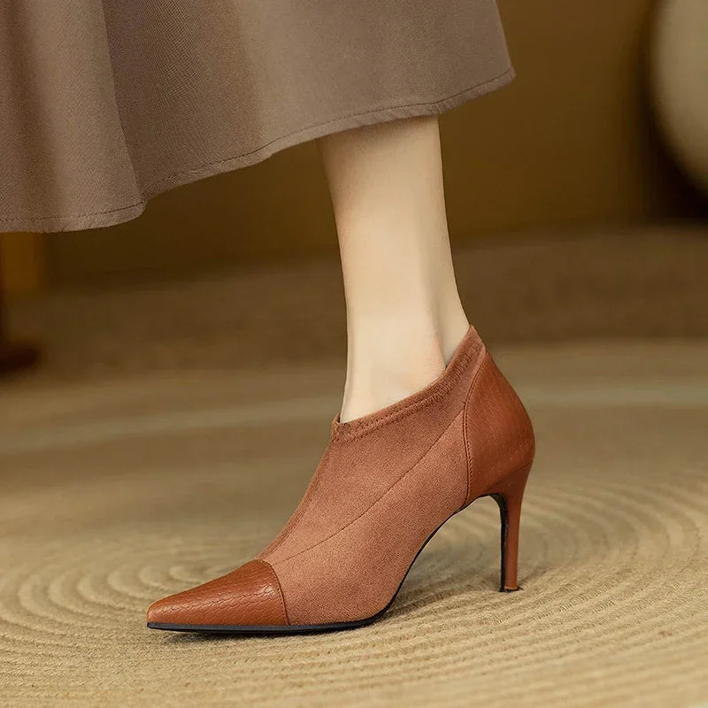 Clay Women Pointed Leather Heels