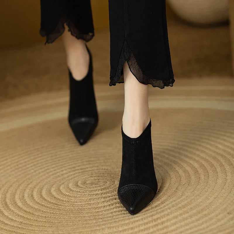 Clay Women Pointed Leather Heels