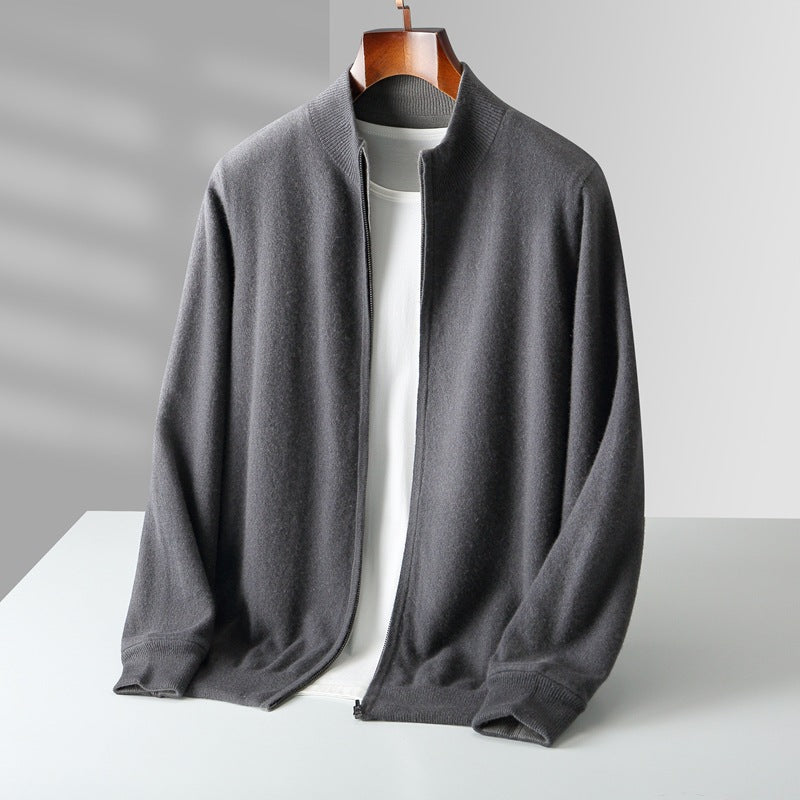 Sauletto Men's Cashmere Zip Cardigan