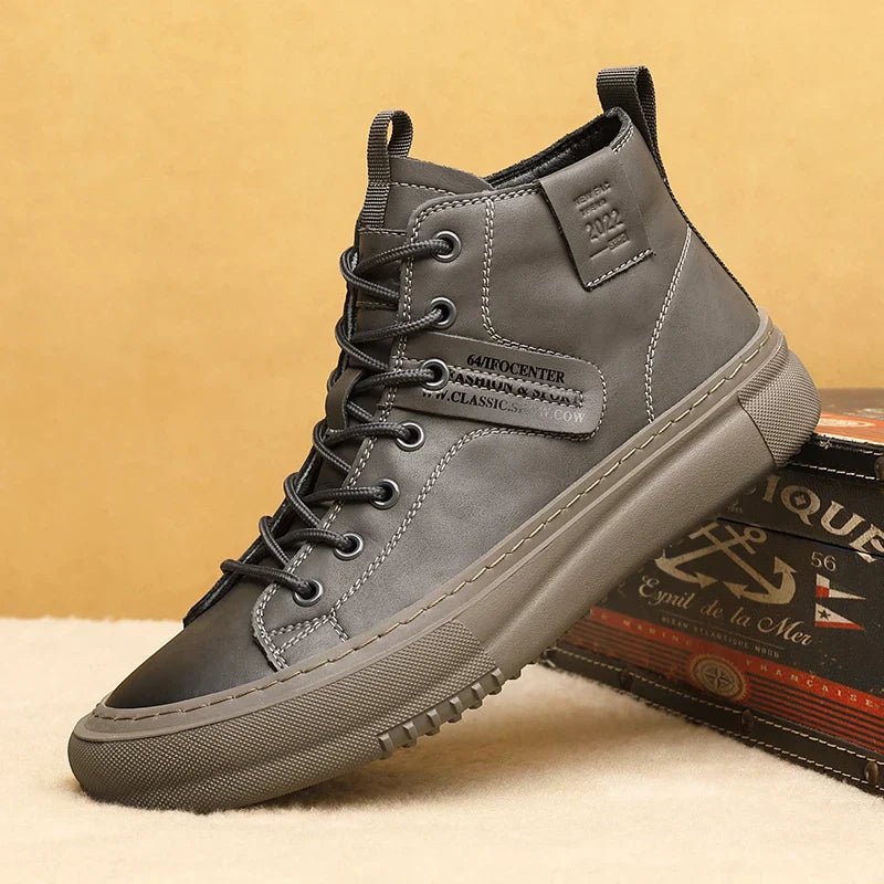 Qastello Men's Leather Sneakers