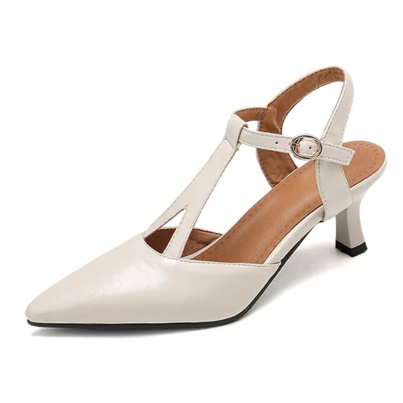 Solene Leather Buckle Sandals