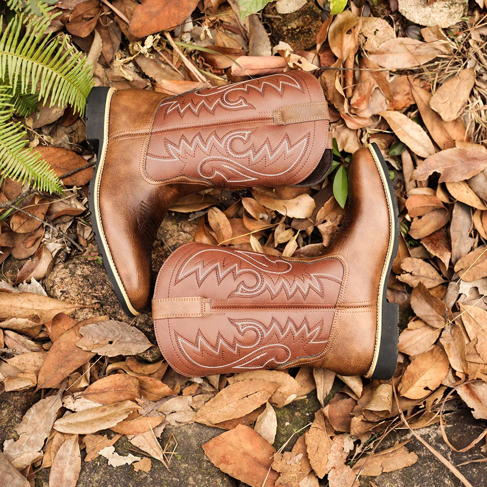 Men's Western Embroidered Tall Boots