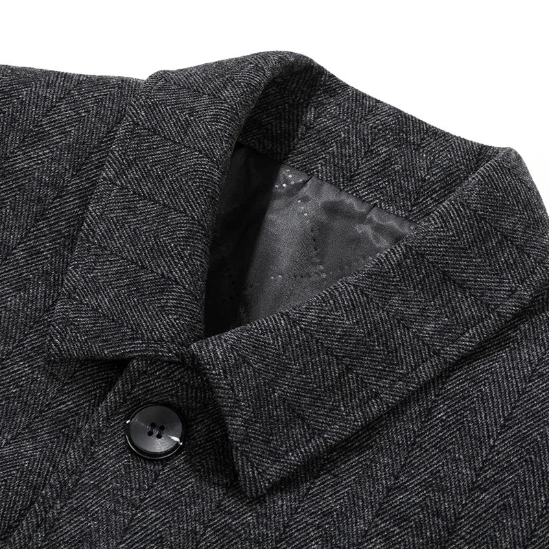 Italian Men's Pure Wool Overcoat