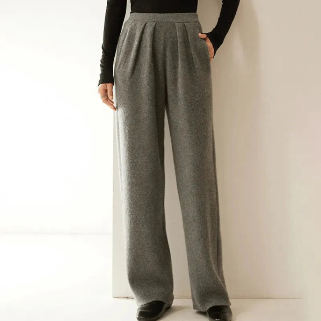 Gabrina Women's Cashmere Wide-Leg Pants