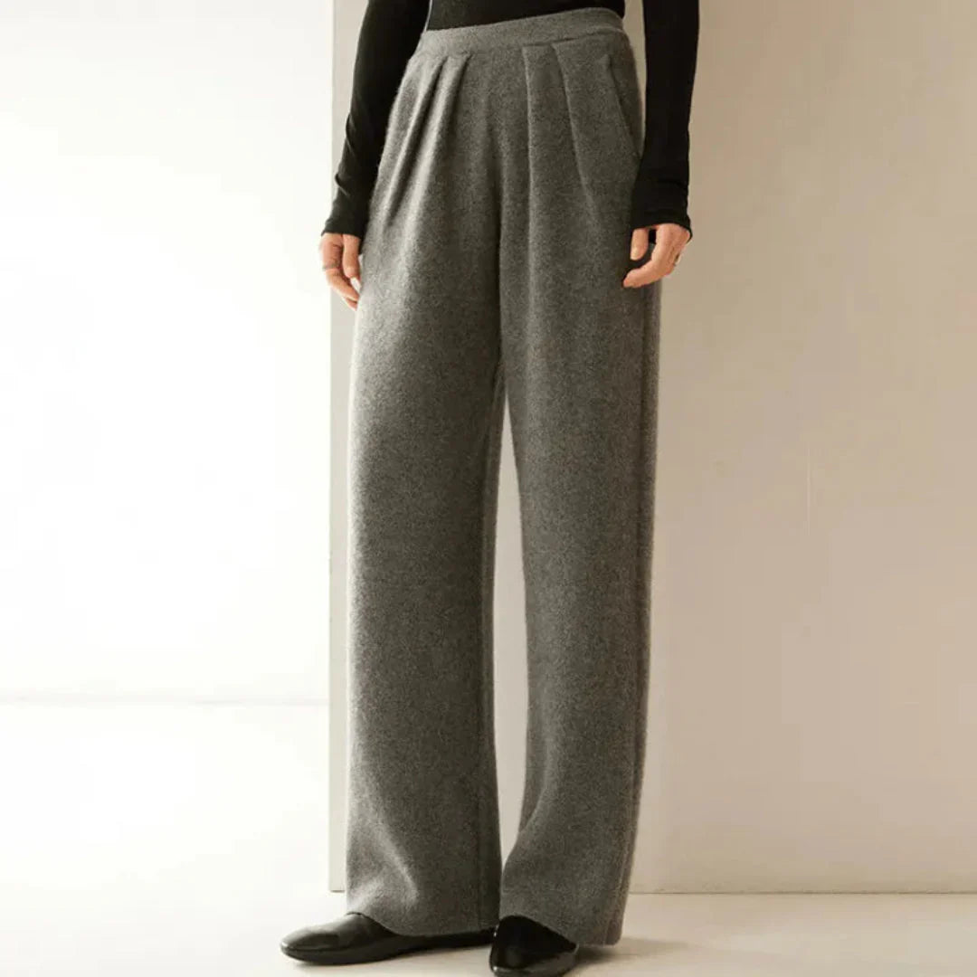 Gabrina Women's Cashmere Wide-Leg Pants