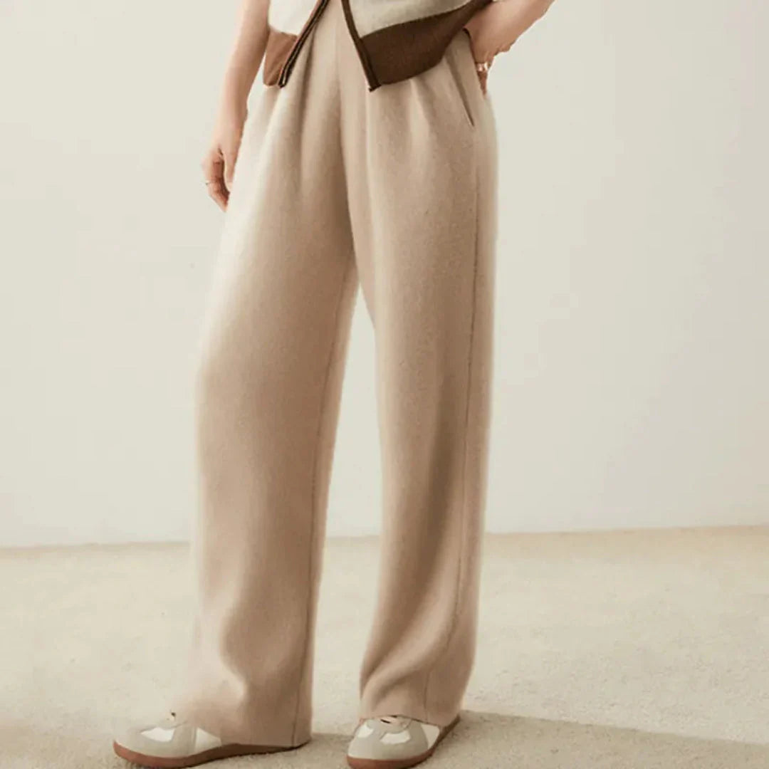 Gabrina Women's Cashmere Wide-Leg Pants