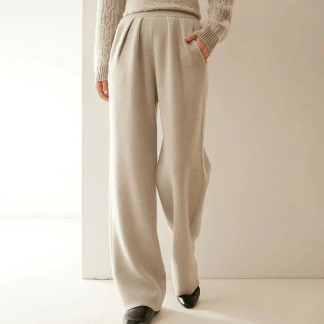 Gabrina Women's Cashmere Wide-Leg Pants