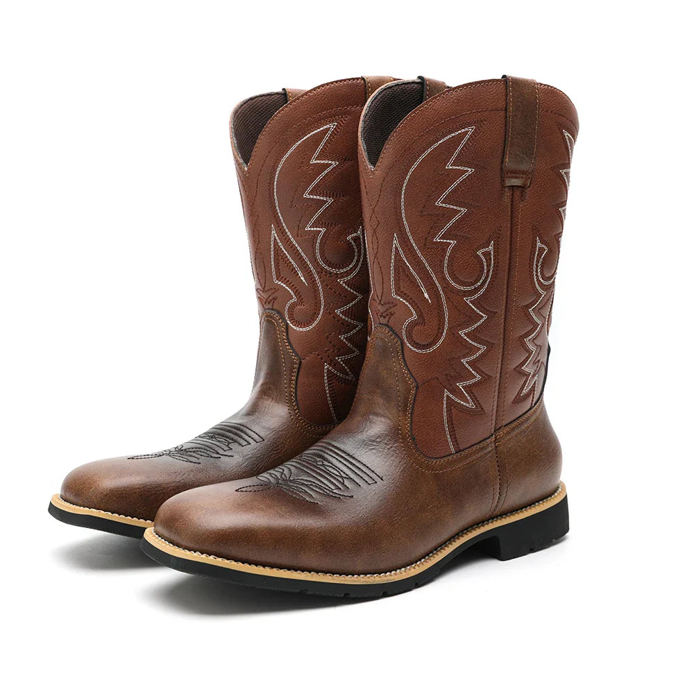 Men's Western Embroidered Tall Boots