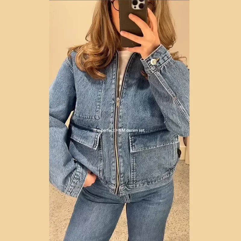 Oakley Women's  Denim Zipper Jacket