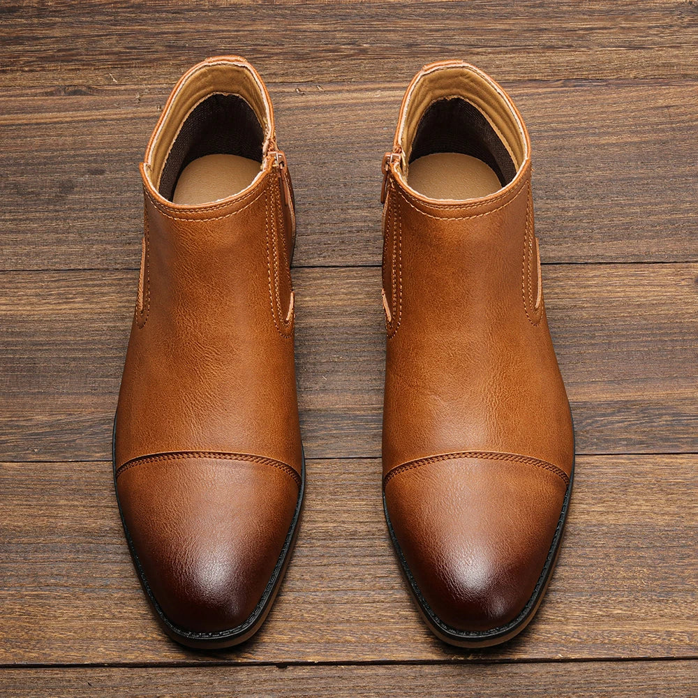 Men's Henderson Zipper Leather Boots