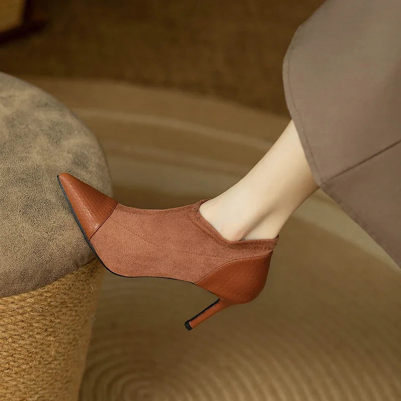 Clay Women Pointed Leather Heels