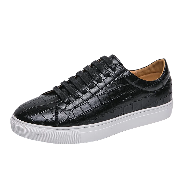 Men's Emporio Crocodile Leather Sneakers