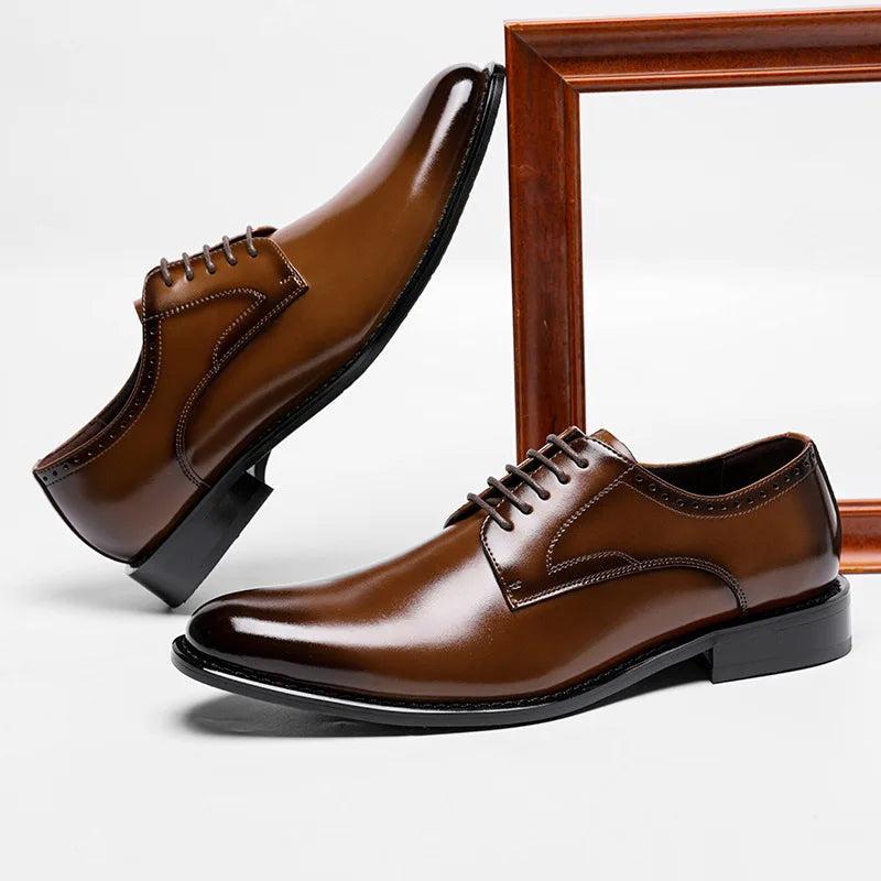 Micheal Men's Leather Derby Oxfords