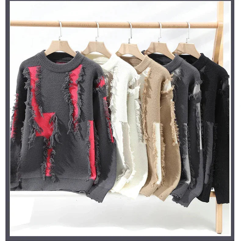 Cleo Men's Ribbed O Neck Sweater