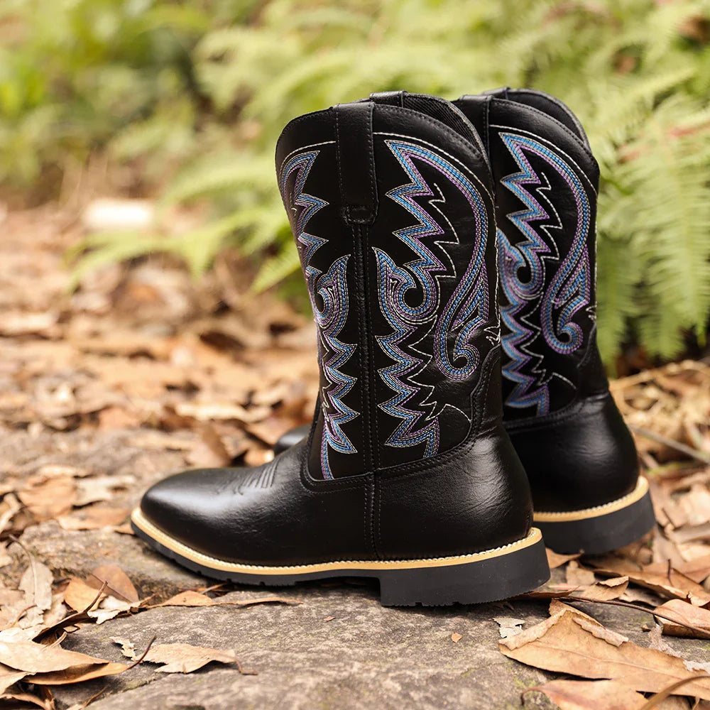 Men's Western Embroidered Tall Boots