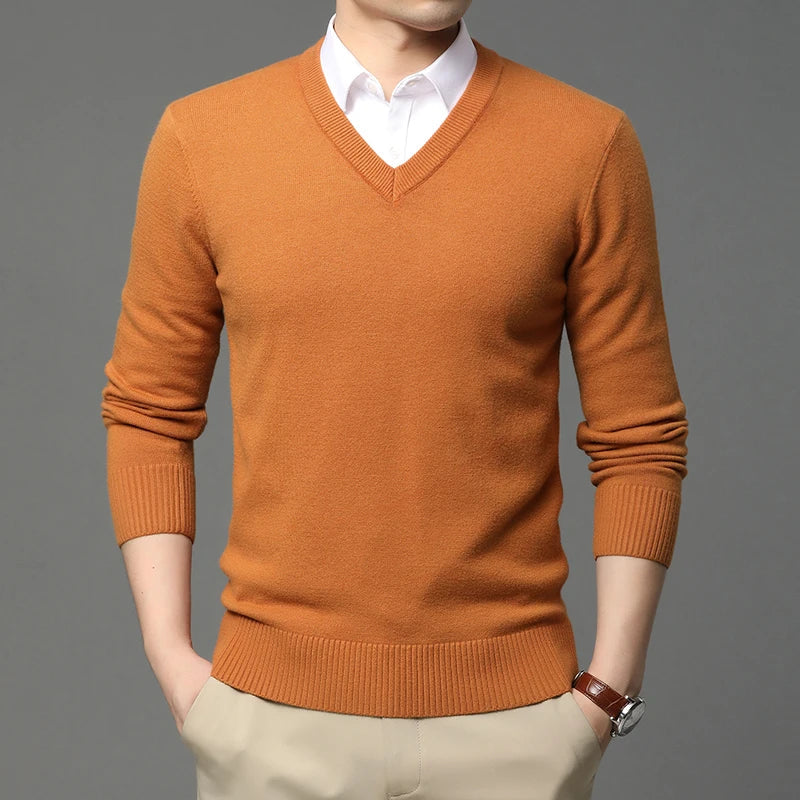 Hudson Long Sleeve V Neck Sweater