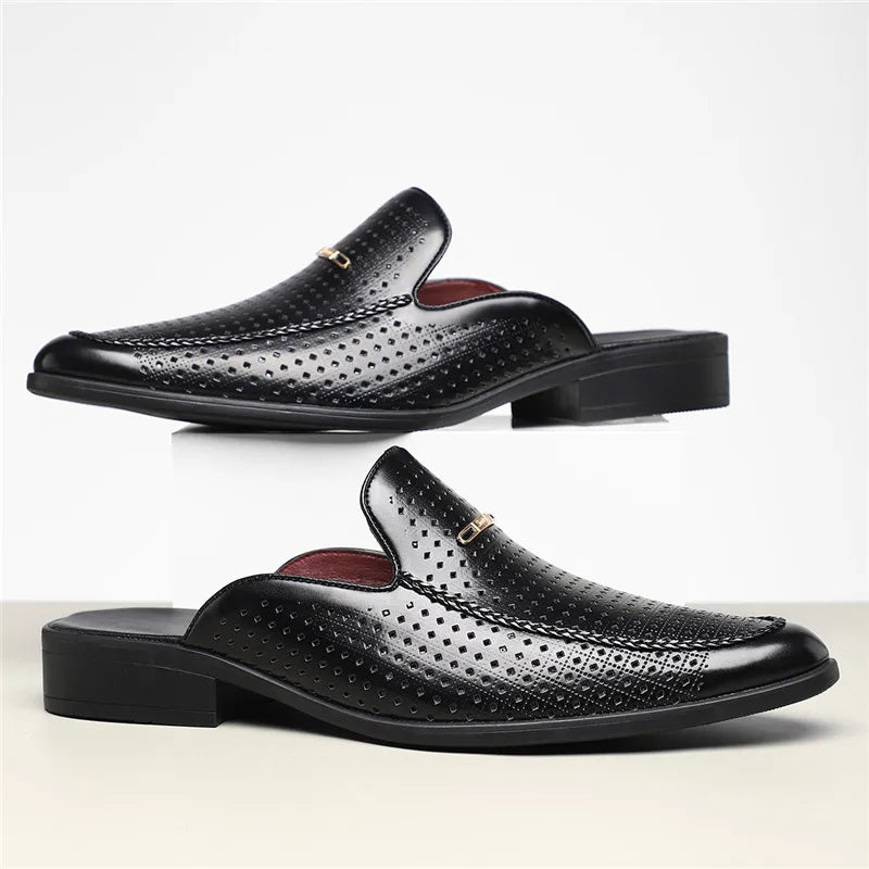 Hartley Men's Genuine Leather Mules