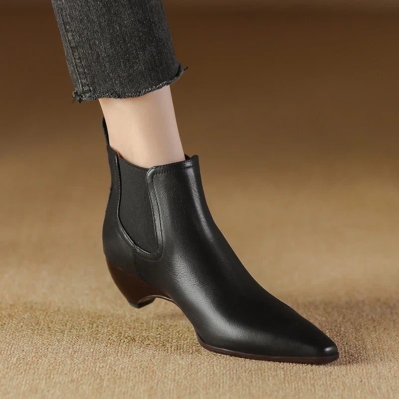 Liorane Women Genuine Leather Ankle Boots