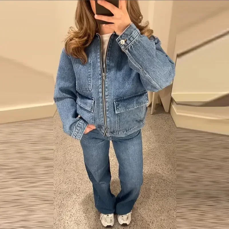 Oakley Women's  Denim Zipper Jacket