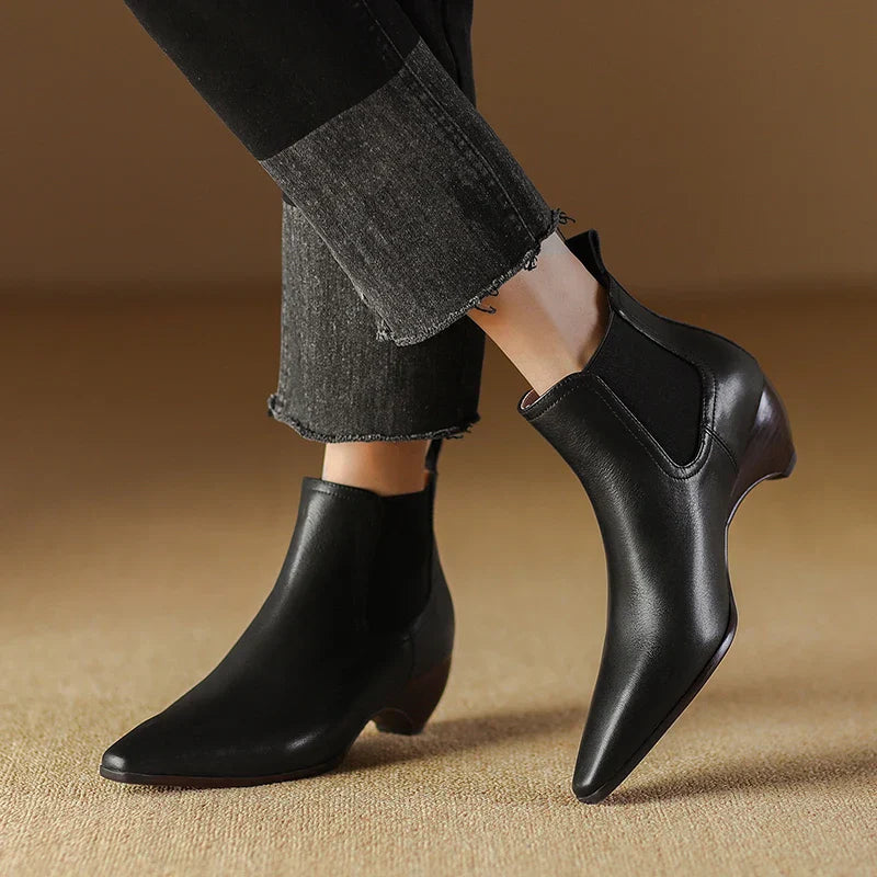 Liorane Women Genuine Leather Ankle Boots