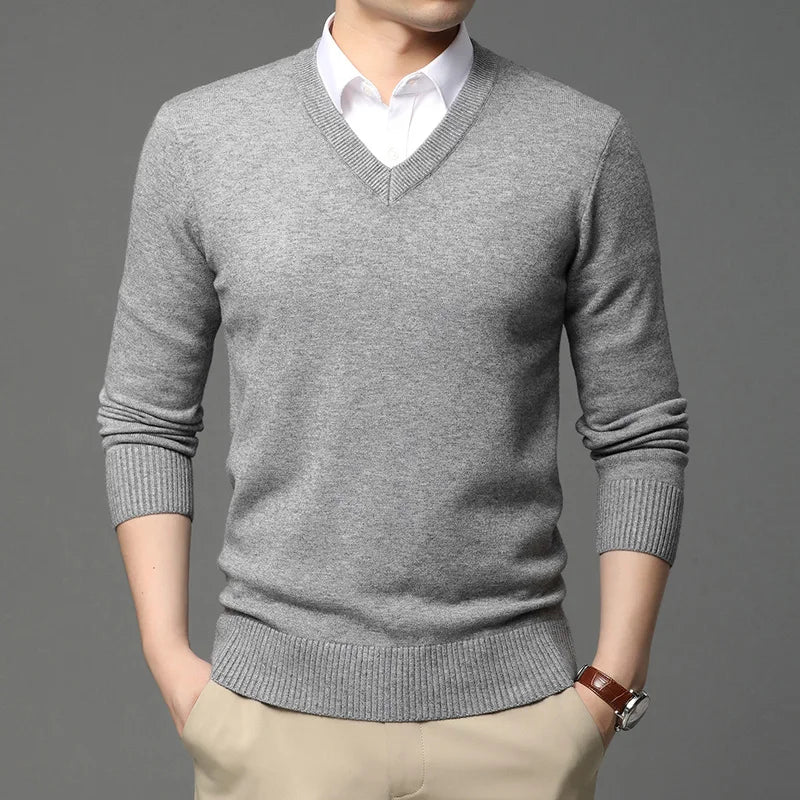 Hudson Long Sleeve V Neck Sweater