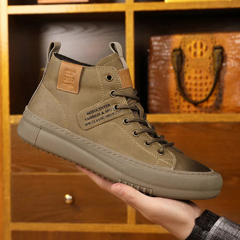 Qastello Men's Leather Sneakers