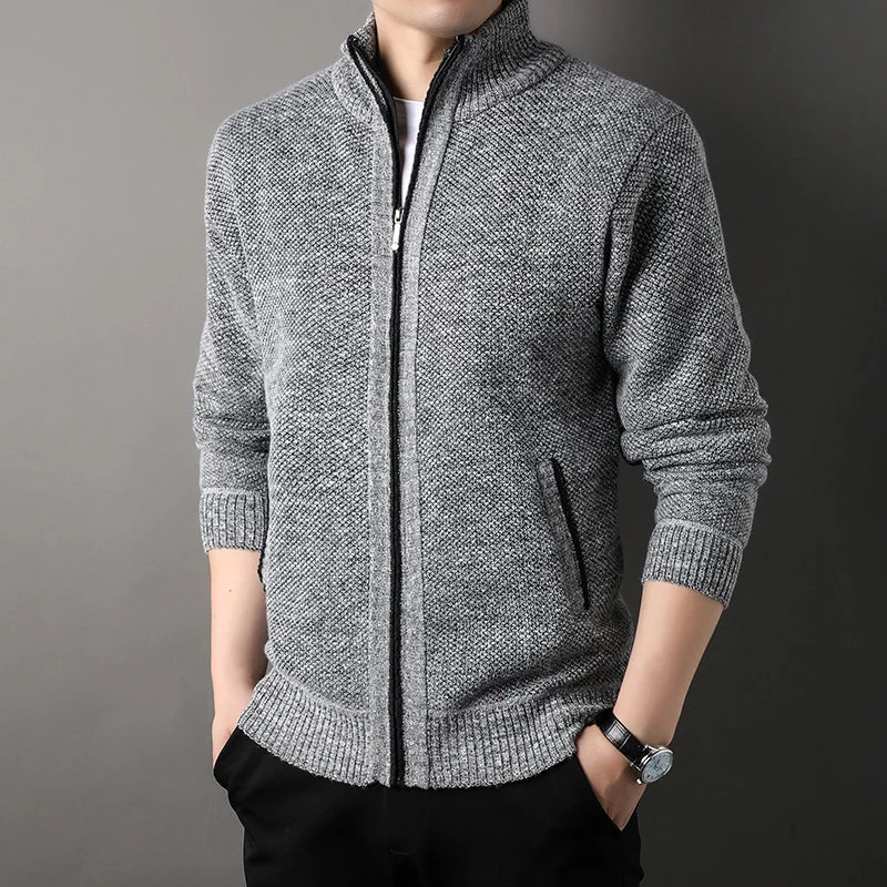 Kalvin Men's Knit Zipper Jacket