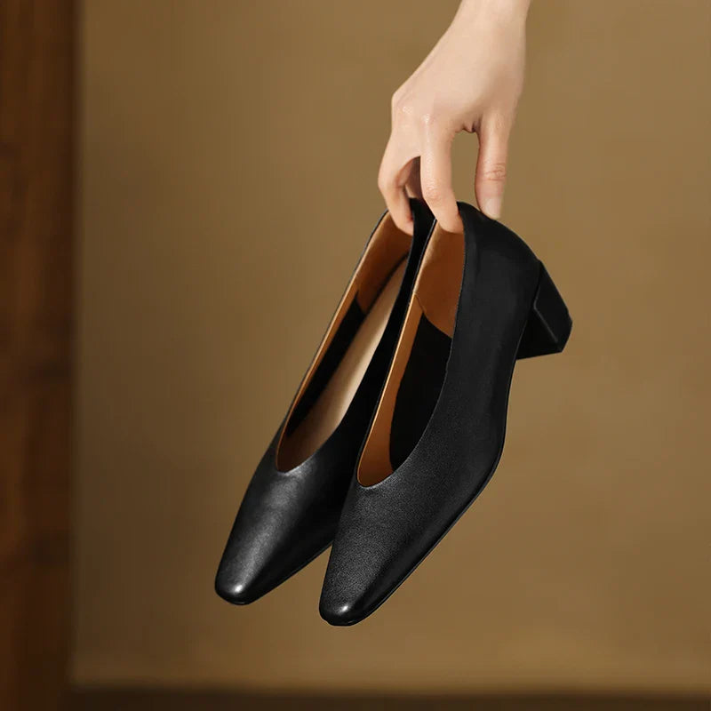 Women's Genuine Leather Work Pumps