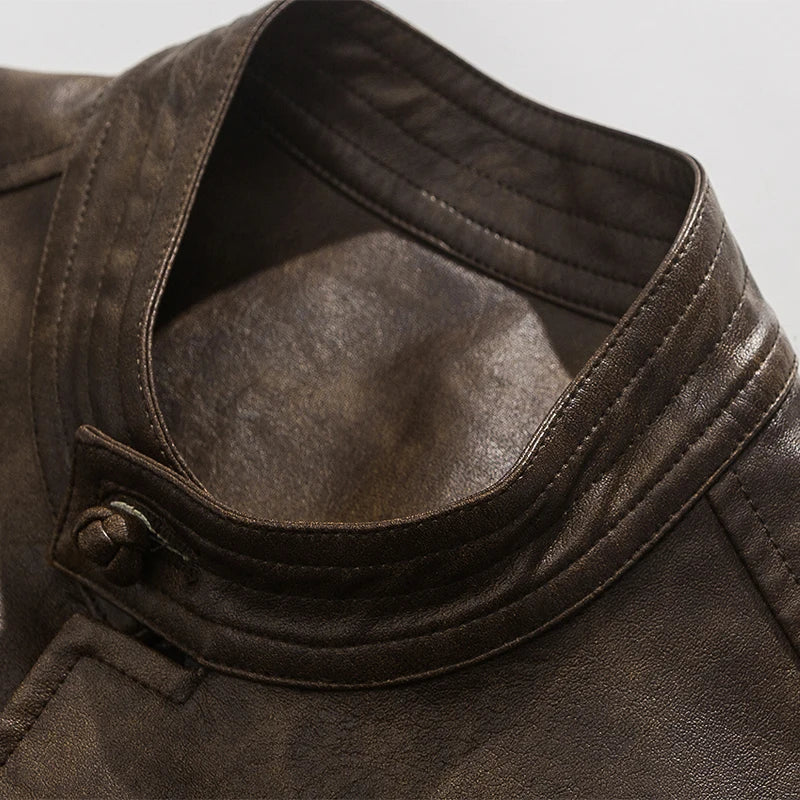 Wellington Vintage Washed Leather Jacket