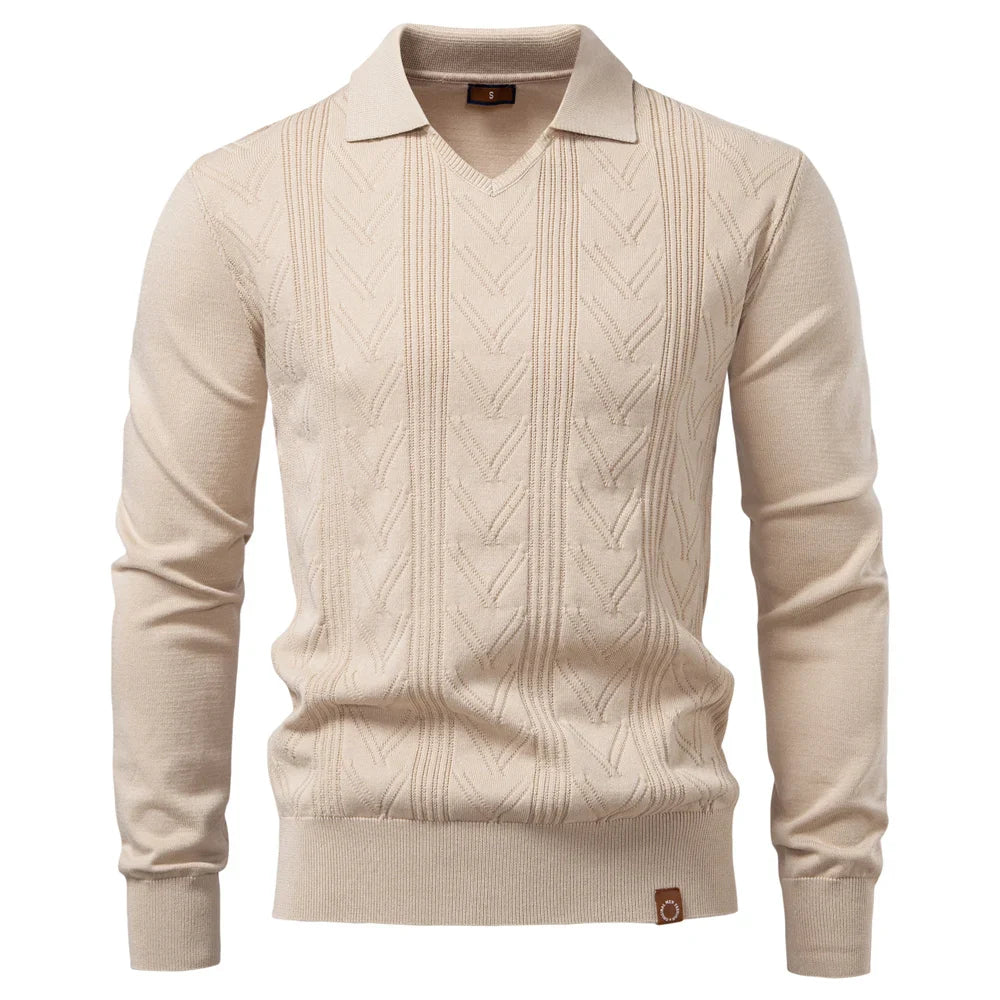 Cameroon Knitted Henley Sweater