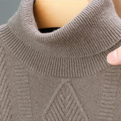 Brock Men Turtleneck 100% Wool Sweater