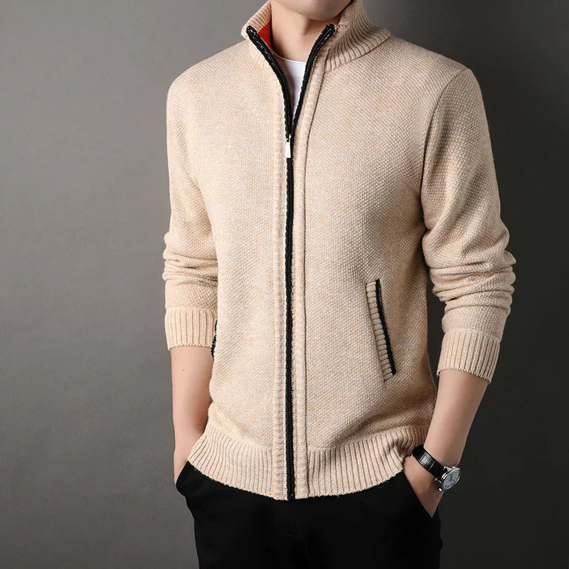 Kalvin Men's Knit Zipper Jacket