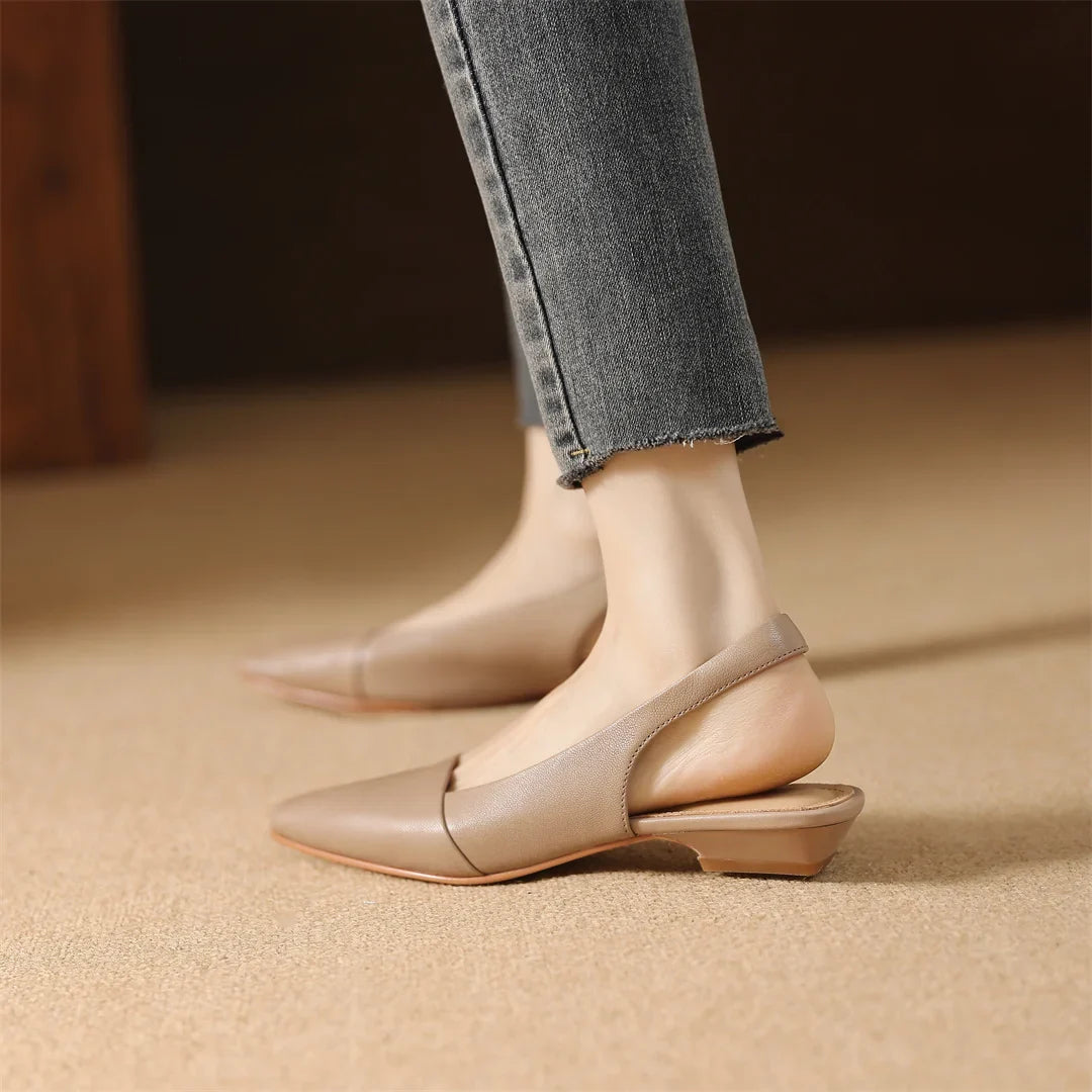 Louise Genuine Leather Slingback Sandals