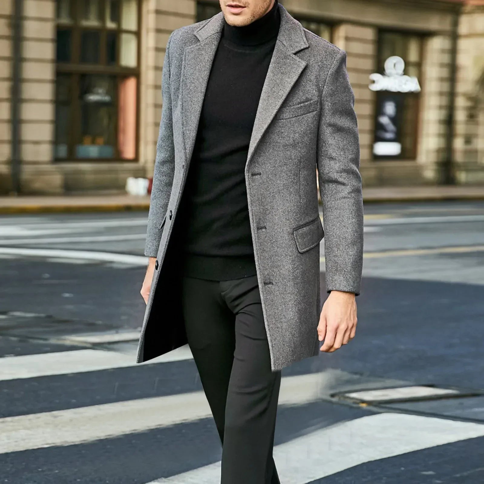 Burlington Men's Wool Overcoat