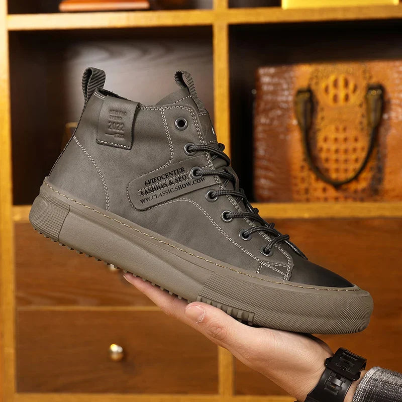 Qastello Men's Leather Sneakers