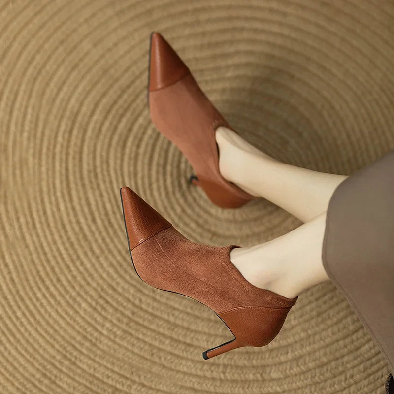Clay Women Pointed Leather Heels