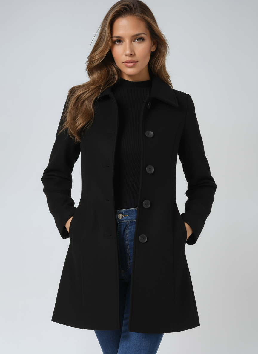 Kaira Women's Single Breasted Winter Trench Coat