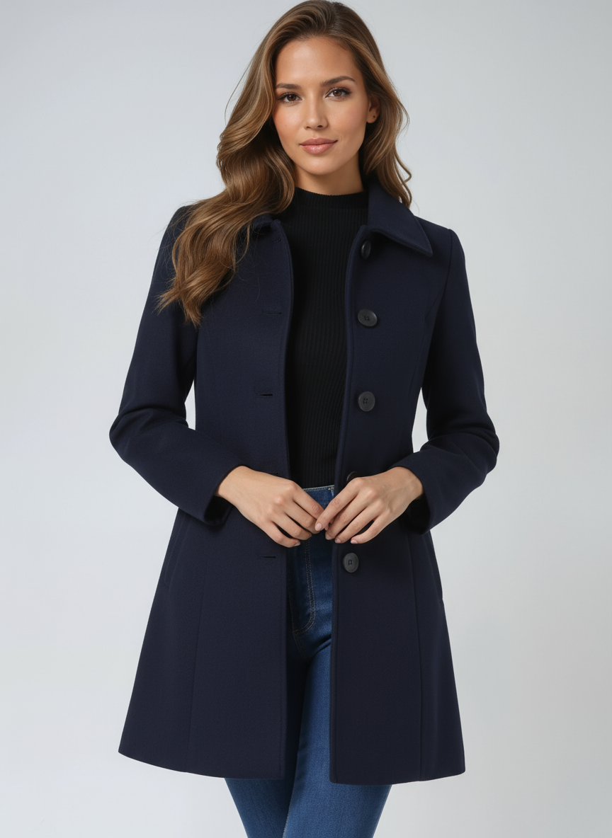 Kaira Women's Single Breasted Winter Trench Coat